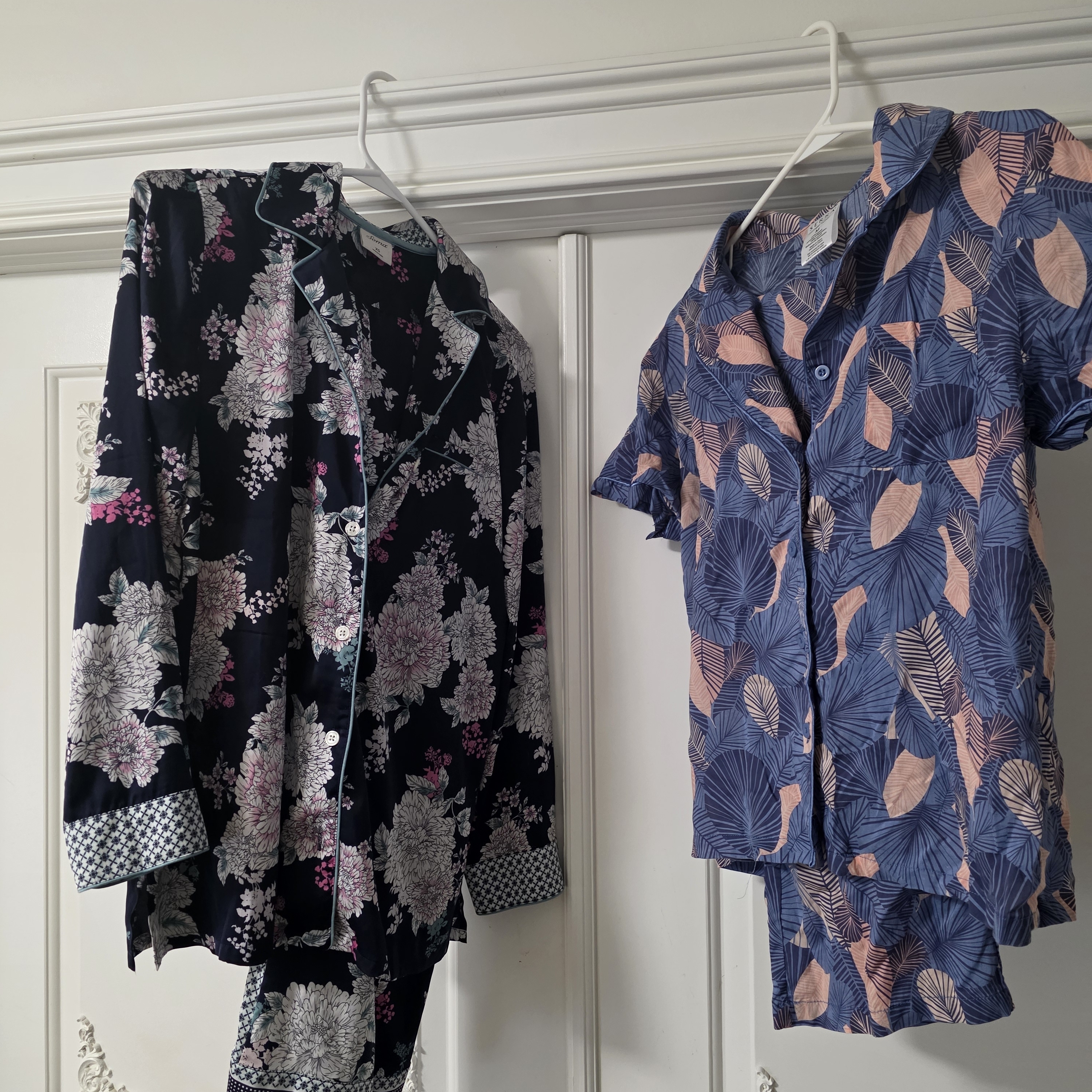 Floral And Leaf Print Pajama Set Bundle